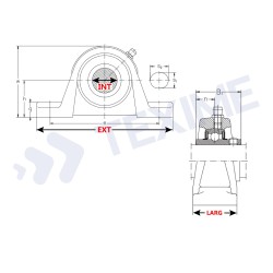 Palier complet en fonte UCP207D1-NTN